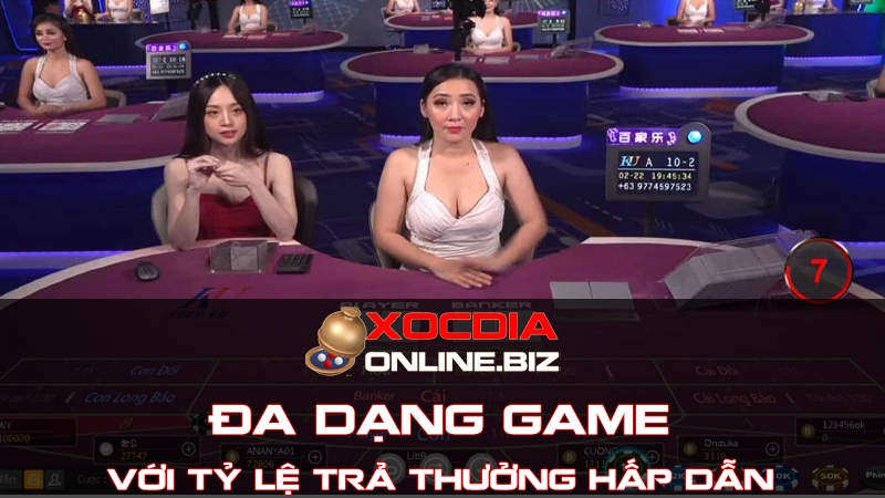 Đa dạng game hot với tỷ lệ trả thưởng hấp dẫn