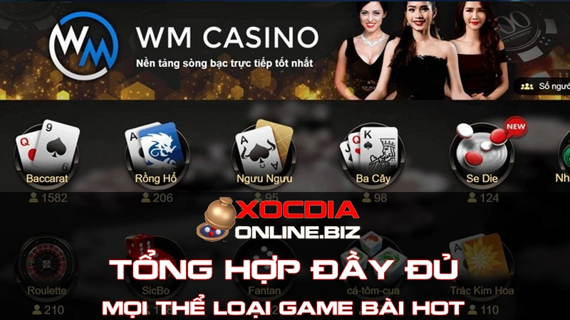 Tổng hợp đầy đủ mọi thể loại game bài hot trên thị trường 