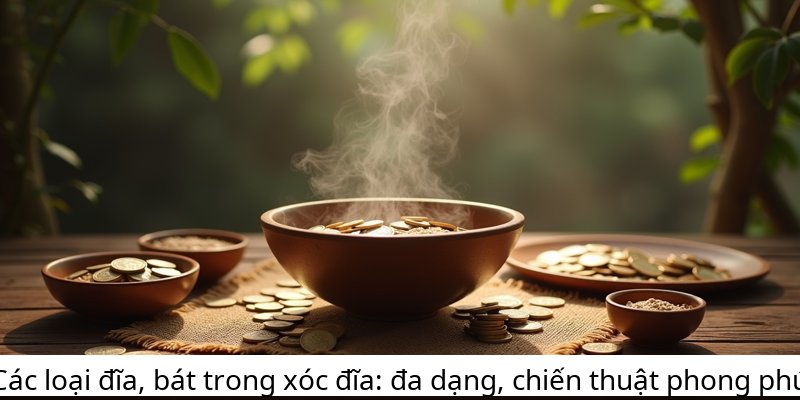 Các loại đĩa, bát trong xóc đĩa: đa dạng, chiến thuật phong phú