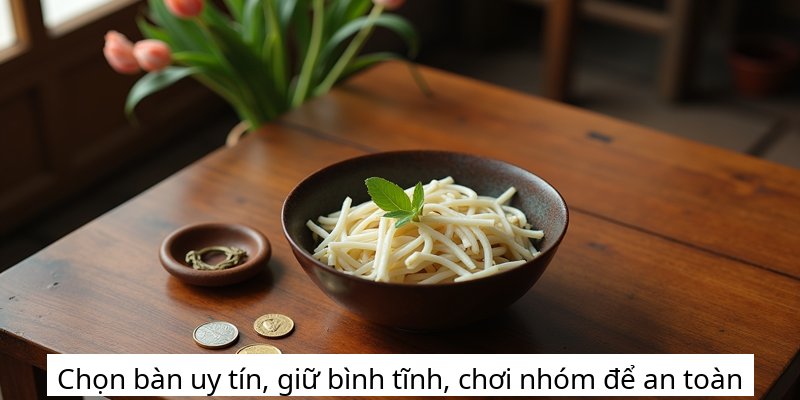 Chọn bàn uy tín, giữ bình tĩnh, chơi nhóm để an toàn