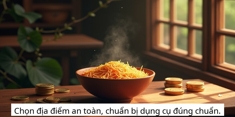 Chọn địa điểm an toàn, chuẩn bị dụng cụ đúng chuẩn.