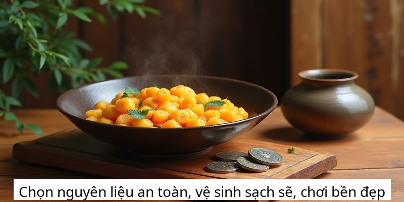 Chọn nguyên liệu an toàn, vệ sinh sạch sẽ, chơi bền đẹp
