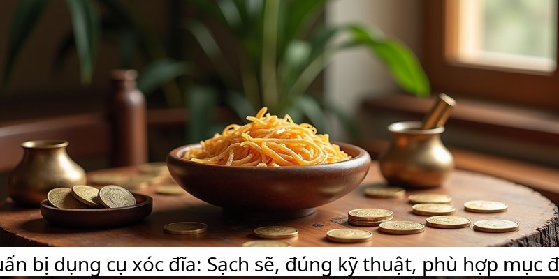 Chuẩn bị dụng cụ xóc đĩa: Sạch sẽ, đúng kỹ thuật, phù hợp mục đích.