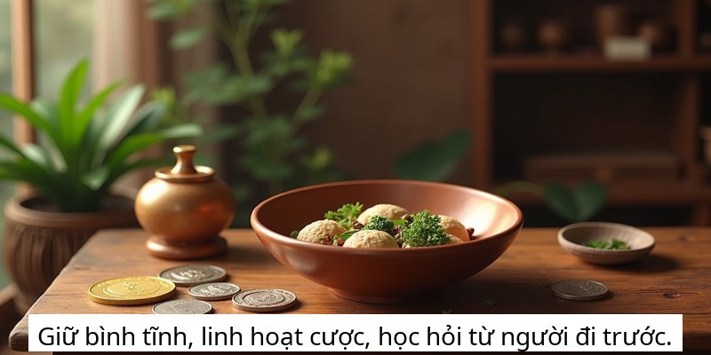 Giữ bình tĩnh, linh hoạt cược, học hỏi từ người đi trước.