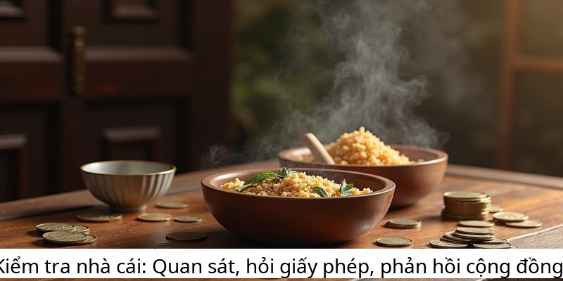 Kiểm tra nhà cái: Quan sát, hỏi giấy phép, phản hồi cộng đồng.