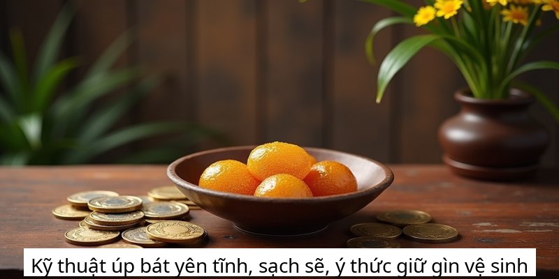 Kỹ thuật úp bát yên tĩnh, sạch sẽ, ý thức giữ gìn vệ sinh