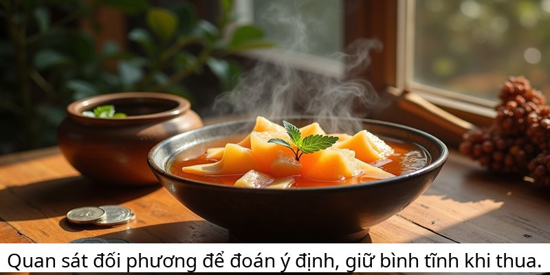 Quan sát đối phương để đoán ý định, giữ bình tĩnh khi thua.