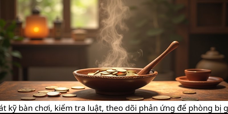 Quan sát kỹ bàn chơi, kiểm tra luật, theo dõi phản ứng để phòng bị gian lận.