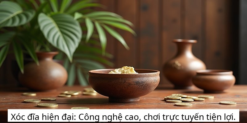 Xóc đĩa hiện đại: Công nghệ cao, chơi trực tuyến tiện lợi.