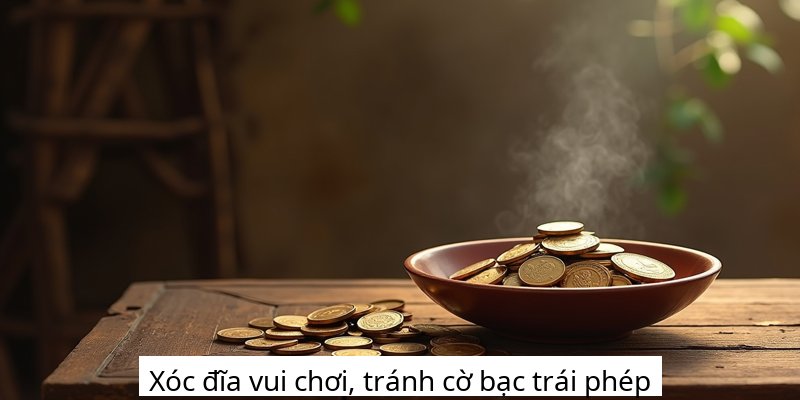 Xóc đĩa vui chơi, tránh cờ bạc trái phép